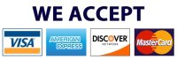 We Accept Credit Cards Logo Visa American Express Discover MasterCard